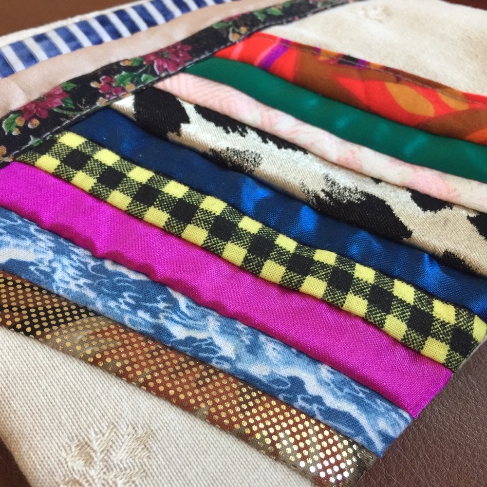 Boho handmade hippie patchwork hands free wristlet makeup phone festival bag - Picture 8 of 8